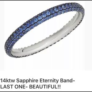 14kt white gold pave eternity band.
